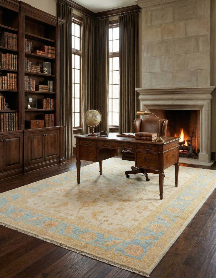 Detail image of 8' 3 x 11' 2 Kaizar Wool Rug