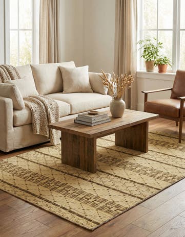 4' 5 x 6' 6 Hand Knotted Modern Ziegler Rug