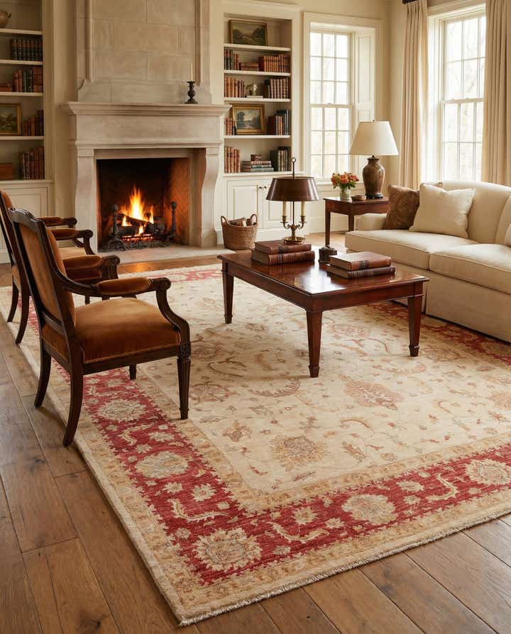 9' 11 x 12' 11 Hand Knotted Peshawar Ziegler Rug