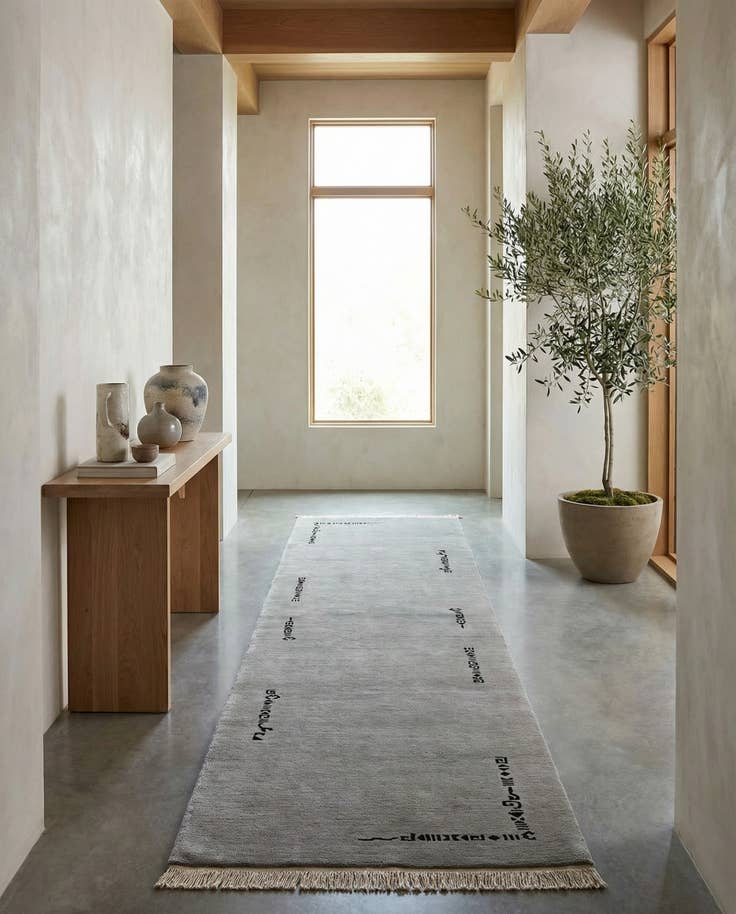 Detail image of 3' x 11' 3 Hand Knotted Tibet Wool Runner Rug