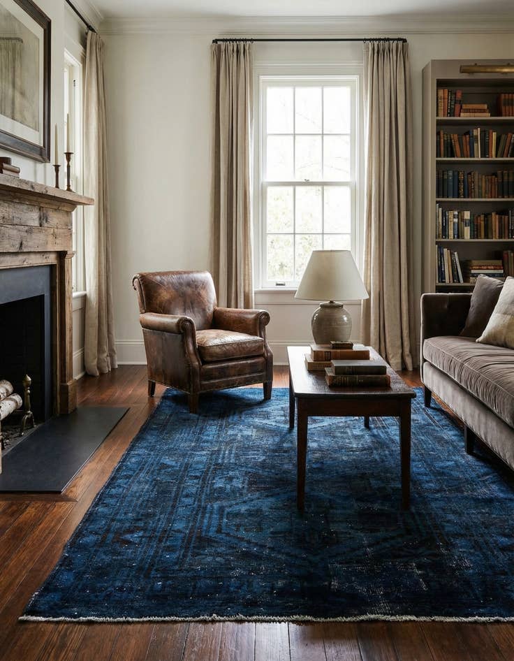 Detail image of 4' 3 x 6' 10  Hand Knotted Ultra Vintage Persian Wool Rug