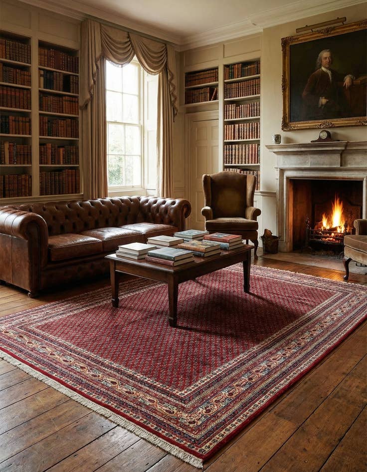 Detail image of 6' 9 x 9' 11  Hand Knotted Mir Wool Rug