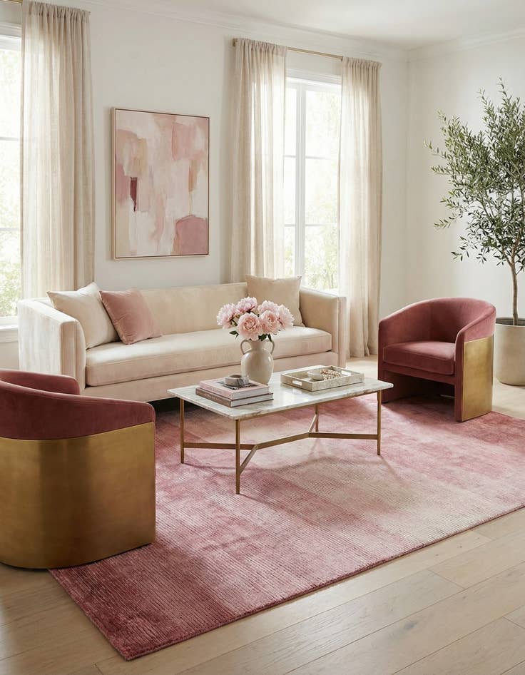 Detail image of  6' 6 x 10'  Hand Knotted Darya Wool Rug