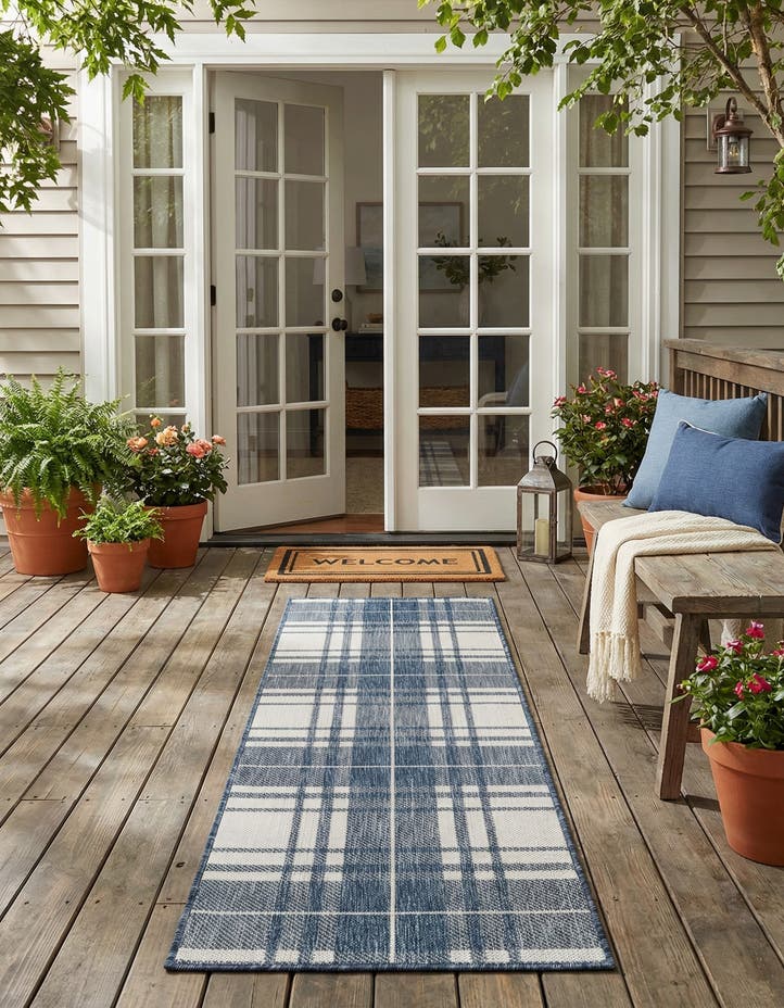 2' x 6' Easy-Clean Checkered Indoor / Outd...