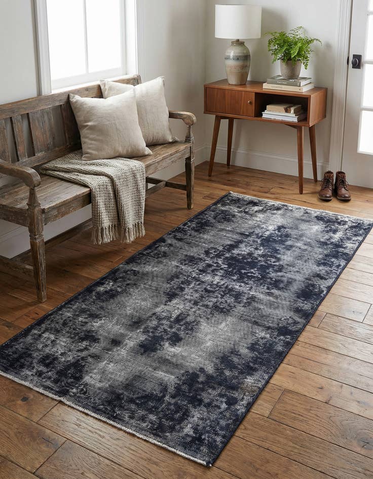 Detail image of 3' 2 x 6' 2  Hand Knotted Ultra Vintage Persian Wool Runner Rug