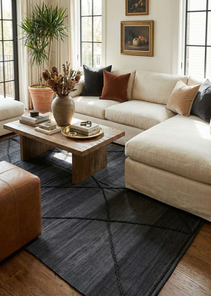 7' 1 x 9' 9 Hand Knotted Moroccan Wool Rug
