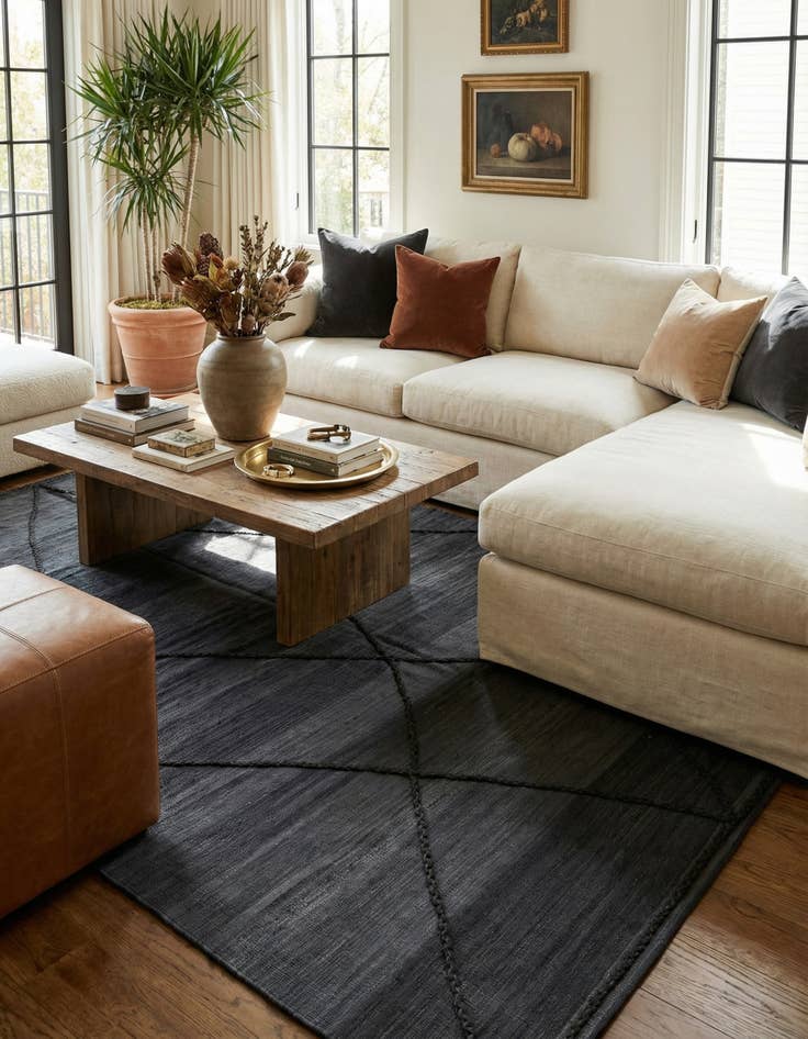 Detail image of 7' 1 x 9' 9  Hand Knotted Moroccan Wool Rug