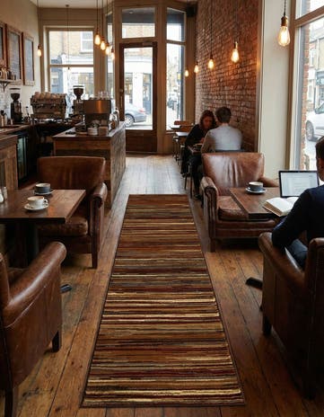 Beige Cafe Runner Rug
