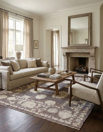 8' 2 x 10' 4 Hand Knotted Oushak Wool Rug
