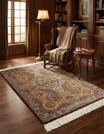 3' 5 x 5' Ghom Silk Rug