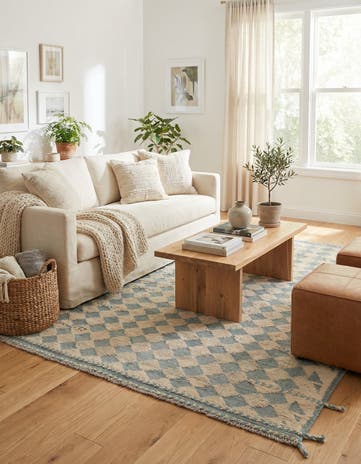5' 3 x 7' Hand Knotted Moroccan Wool Rug