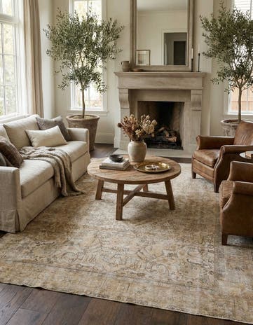 7' 10 x 11' Hand Knotted Ultra Vintage Persian Wool Rug