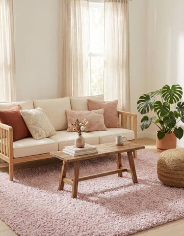 5' 3 x 8' Soft Solid Shag Rug