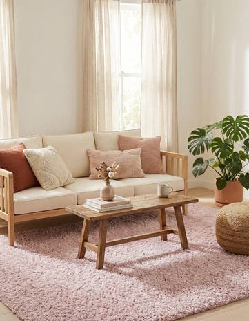 5' 3 x 8' Soft Solid Shag Rug