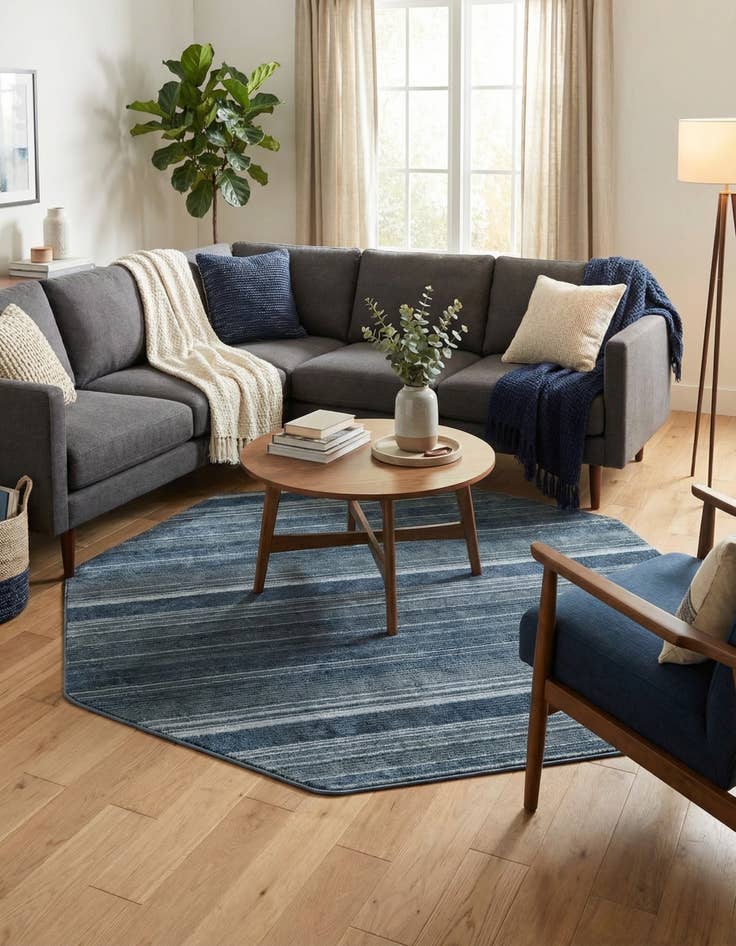 Detail image of 7' 3 x 7' 3 Gemstone Octagon Rug