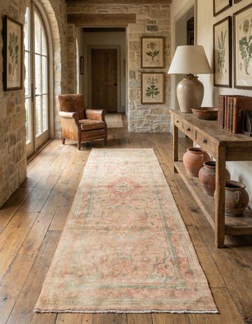 3' 2 x 10' 5 Hand Knotted Ultra Vintage Persian Wool Runner Rug