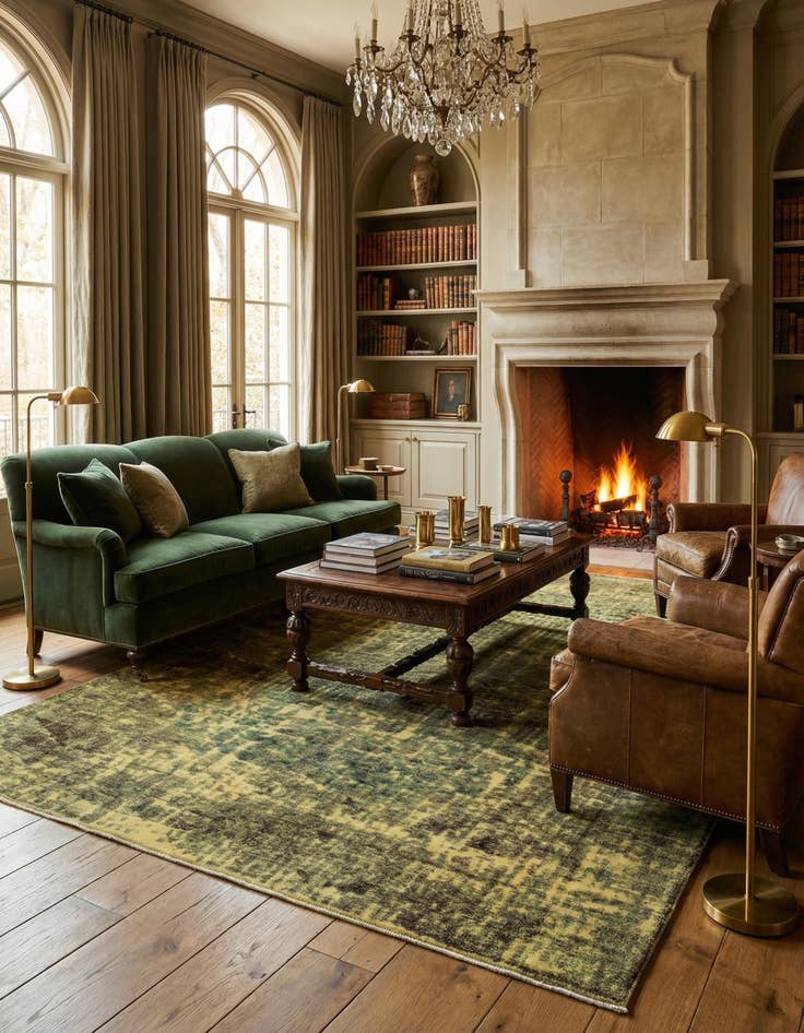 Detail image of 6' 11 x 10' 11 Vintage Royal Wool Rug