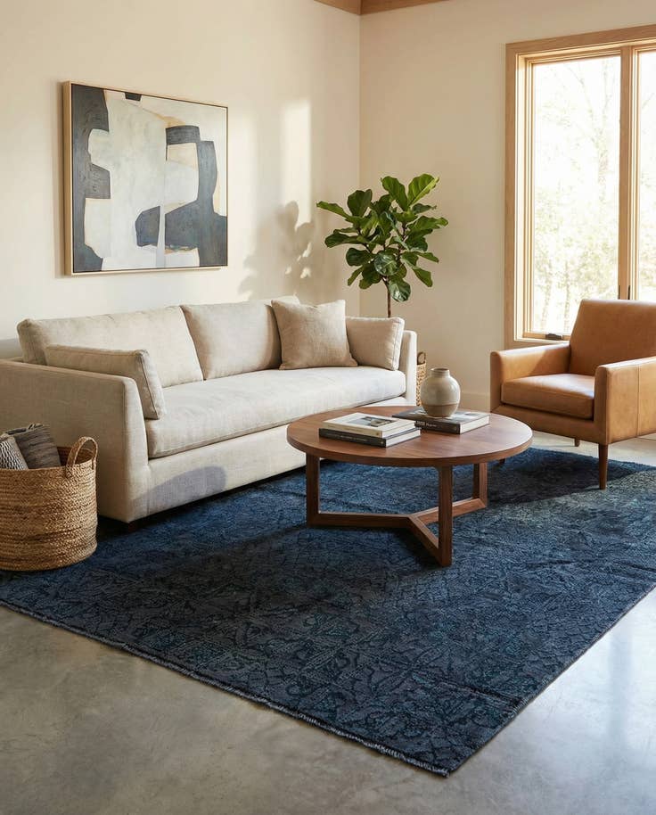 Detail image of 4' 11 x 7' 11 Hand Knotted Darya Rug