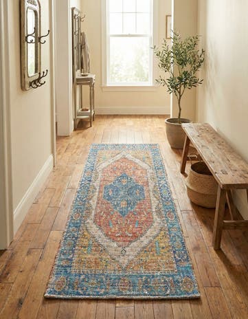 2' 2 x 6' 1 Hand Woven Chenille Jute Runner Rug