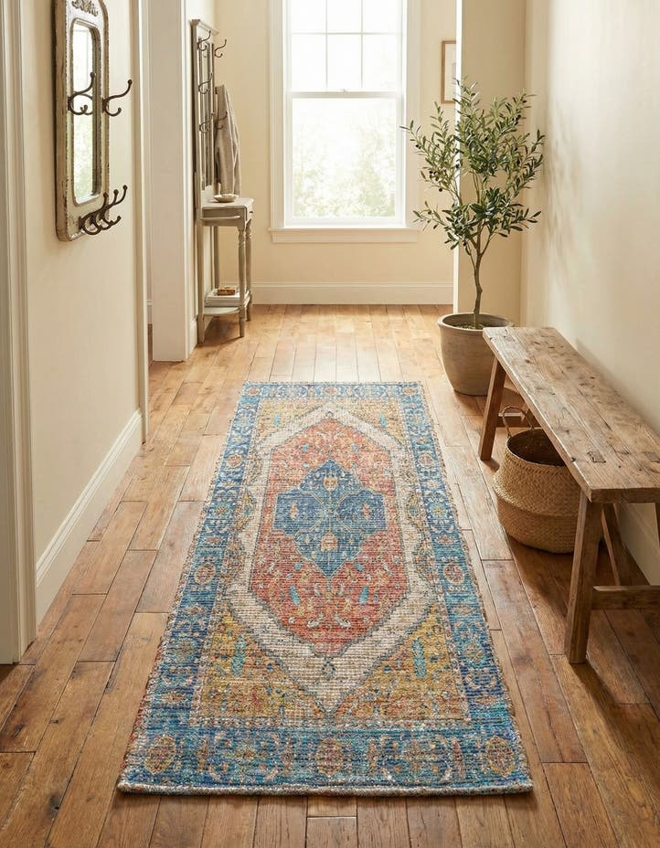 2' 2 x 6' 1 Hand Woven Chenille Jute Runner Rug