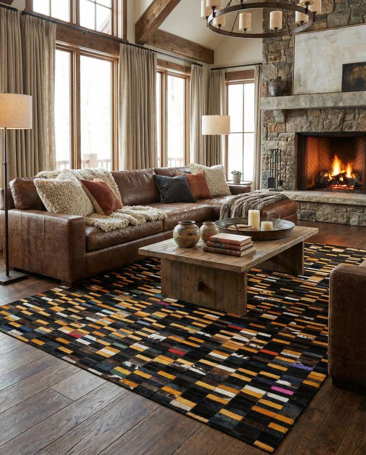 5' 2 x 8' Cowhide - Patchwork Rug
