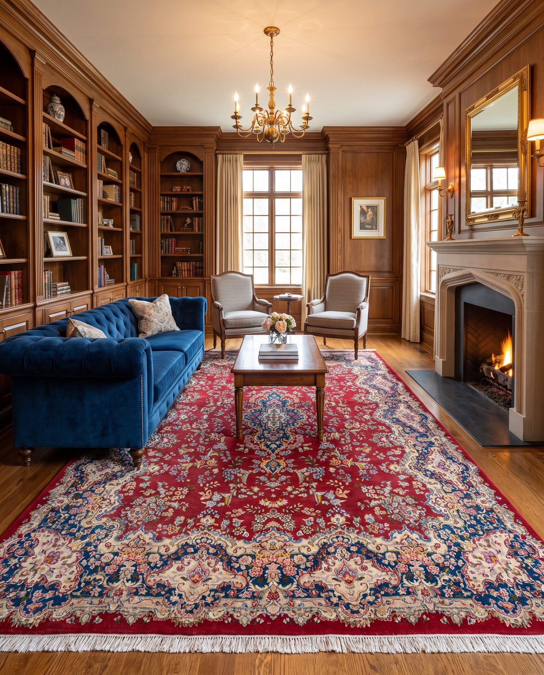 7' 11 x 10' 9 Hand Knotted Kerman Persian Wool Rug