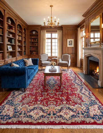 7' 11 x 10' 9 Hand Knotted Kerman Persian Wool Rug