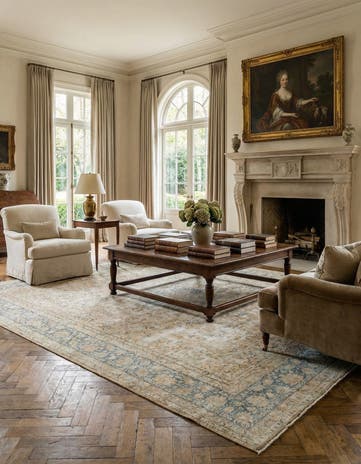 9' 10 x 13' 1 Vintage Royal Wool Rug