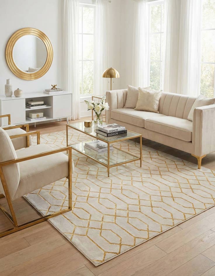 Detail image of 10' x 13'  Marilyn Monroe™ Glam Trellis Rug