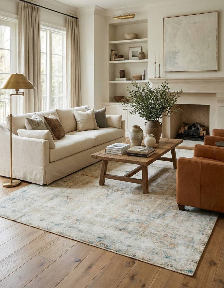 Detail image of 7' 6 x 11'  Hand Knotted Ultra Vintage Persian Wool Rug