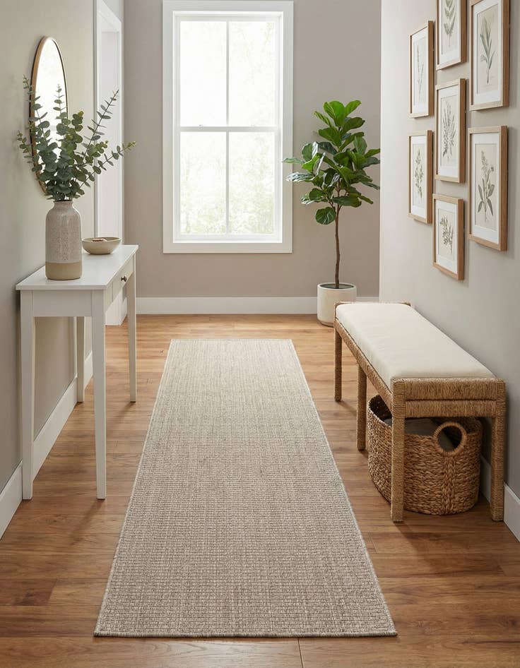 Detail image of  2' x 8'  Washable Solid Indoor / Outdoor Runner Rug