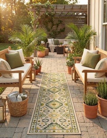 2' 7 x 12' Easy-Clean Baja Indoor / Outdoor Runner Rug