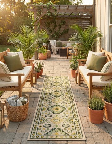 2' 7 x 12' Easy-Clean Baja Indoor / Outdoor Runner Rug