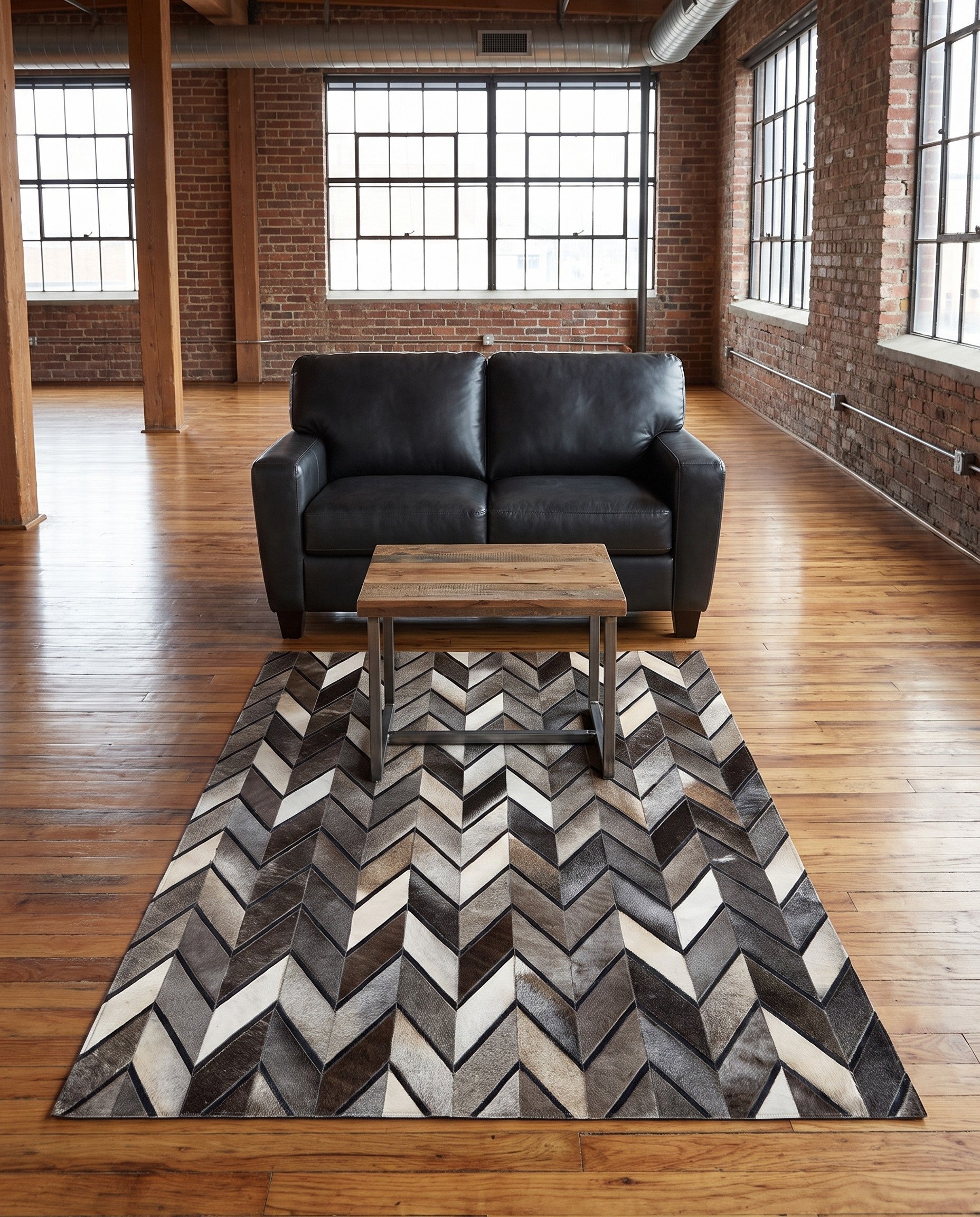5' 2 x 8' 1 Cowhide - Patchwork Rug