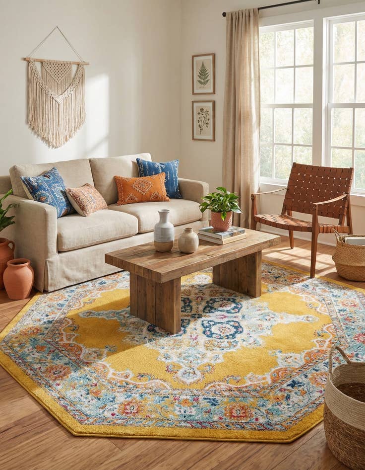 Detail image of  7' 10 x 7' 10 Parker Octagon Rug