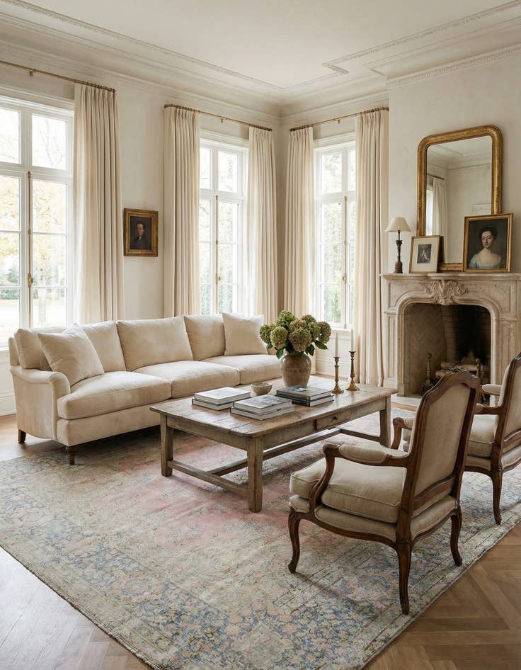 Detail image of 9' 7 x 13' 5 Vintage Royal Wool Rug