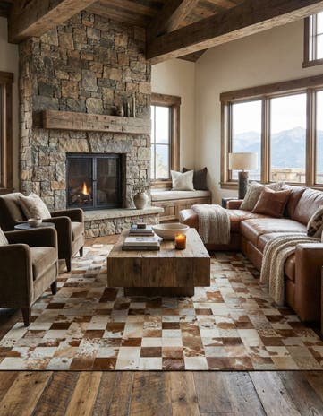 8' 1 x 9' 11 Cowhide - Patchwork Rug