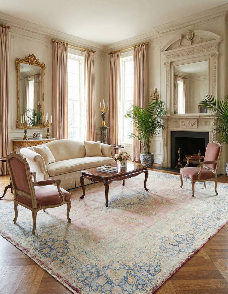 Detail image of 9' 9 x 13' 2 Vintage Royal Wool Rug