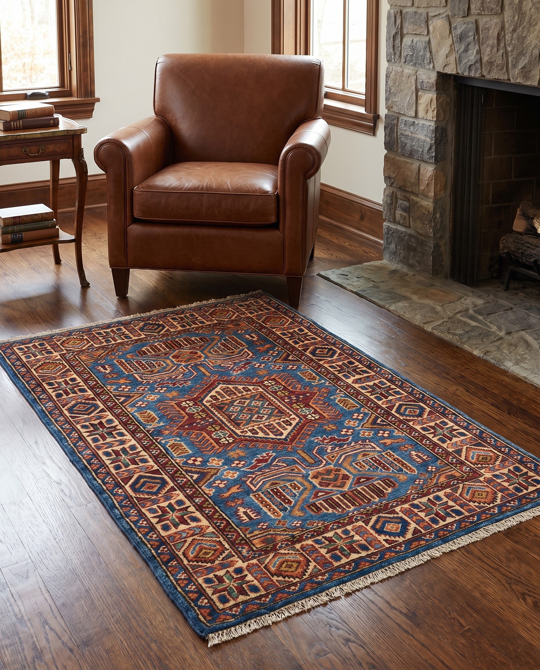 2' 9 x 4' Hand Knotted Kazak Rug
