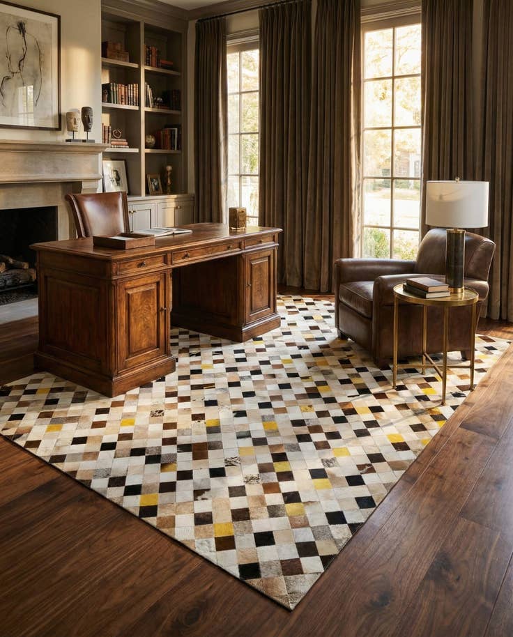 Detail image of 8' x 10' Cowhide - Patchwork Rug