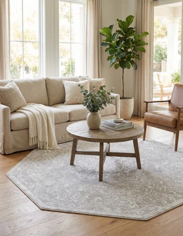 Gray Oxford Octagon Rug