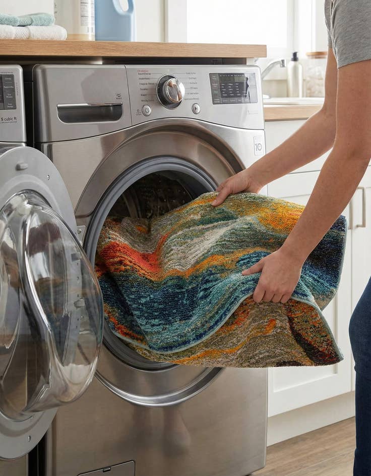 Detail image of 2' x 3'  Washable Haerfest Rug