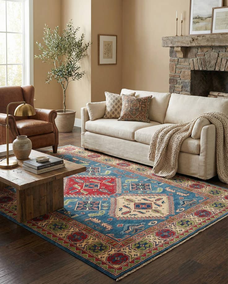 Detail image of 195cm x 295cm Hand Knotted Kazak Rug