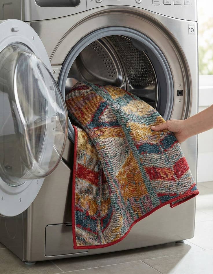 Detail image of 2' x 3'  Washable Modern Indoor / Outdoor Rug