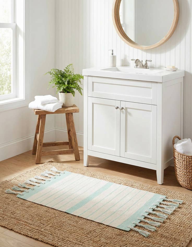 Detail image of 2' x 3' 1  Hand Woven Chindi Cotton Rug