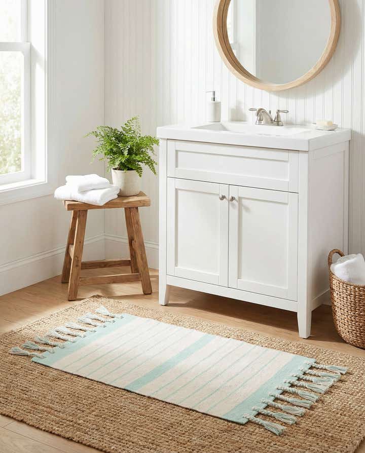 60cm x 95cm Tejido a mano Chindi Cotton Alfombra