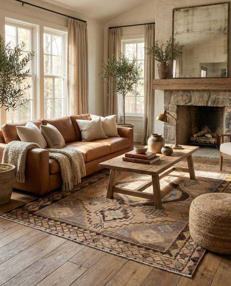 Detail image of 4' 5 x 7' 7 Hand Knotted Ultra Vintage Persian Wool Rug