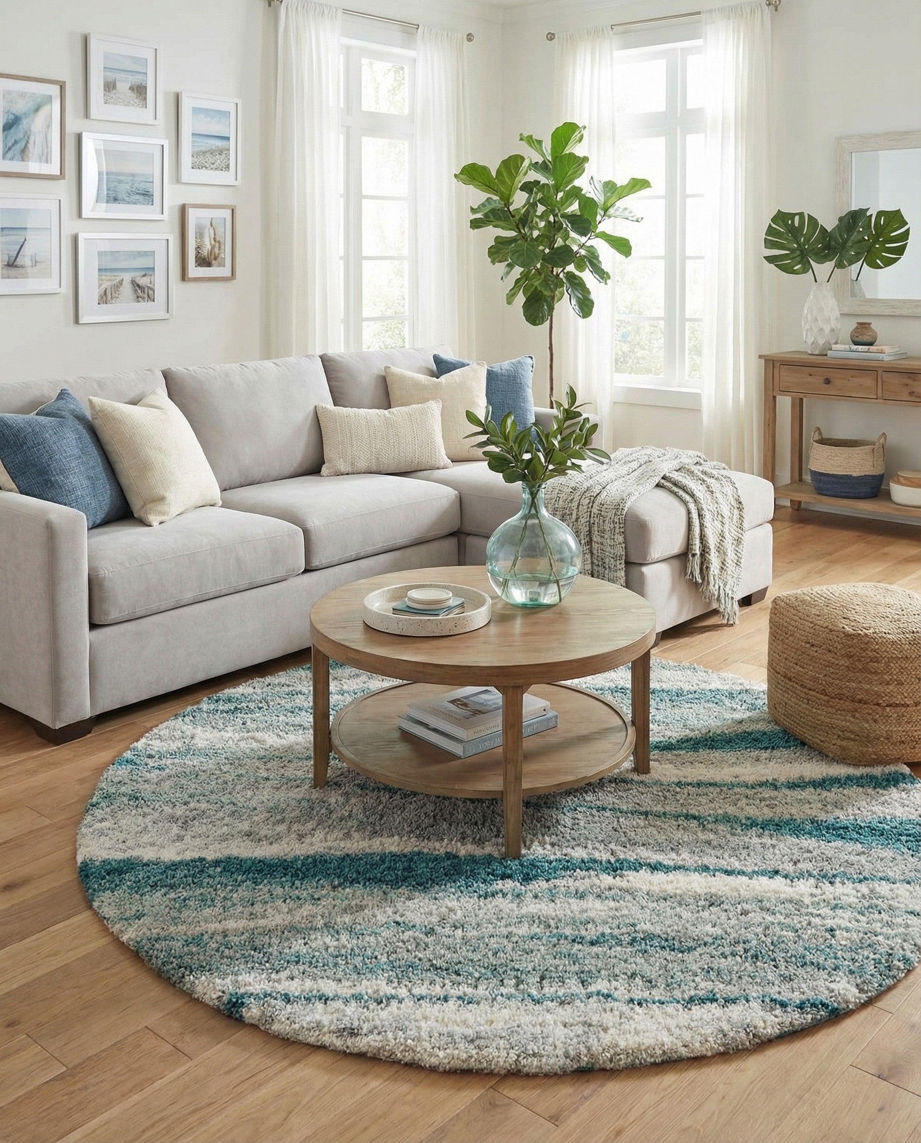  7' 10 x 7' 10 Soft Touch Shag Round Rug