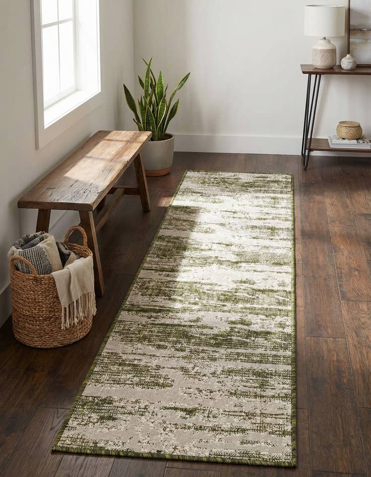 Detail image of 2' x 8'  Washable Modern Indoor / Outdoor Runner Rug