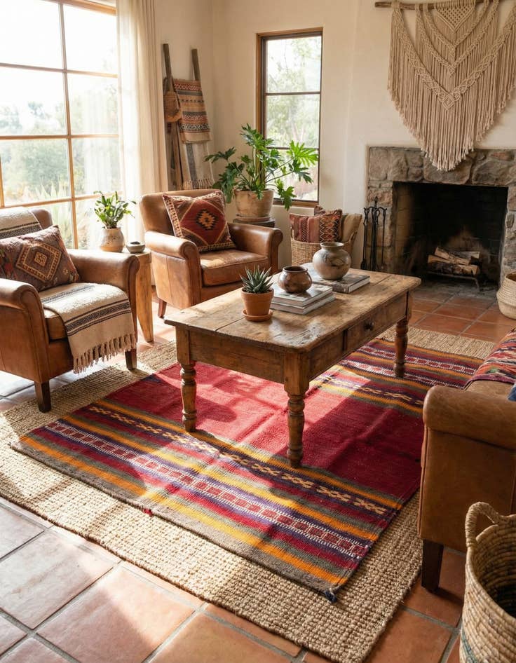 Detail image of 3' 6 x 3' 9  Hand Woven Kilim Afghan Wool Square Rug